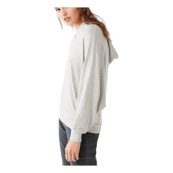 Project Social T Julia Hoodie Sweatshirt Gray Fleece Dolman Long Sleeve Pull-Ove - Picture 4 of 10